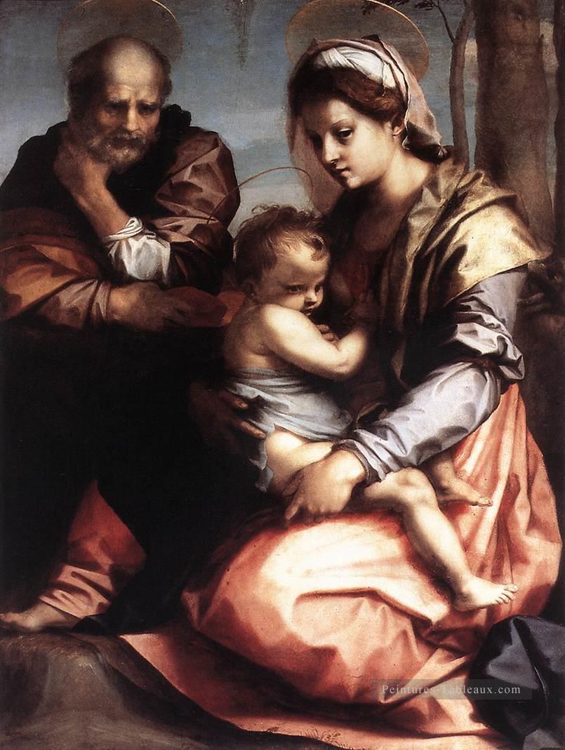 Sainte Famille barberini renaissance maniérisme Andrea del Sarto Peintures à l'huile